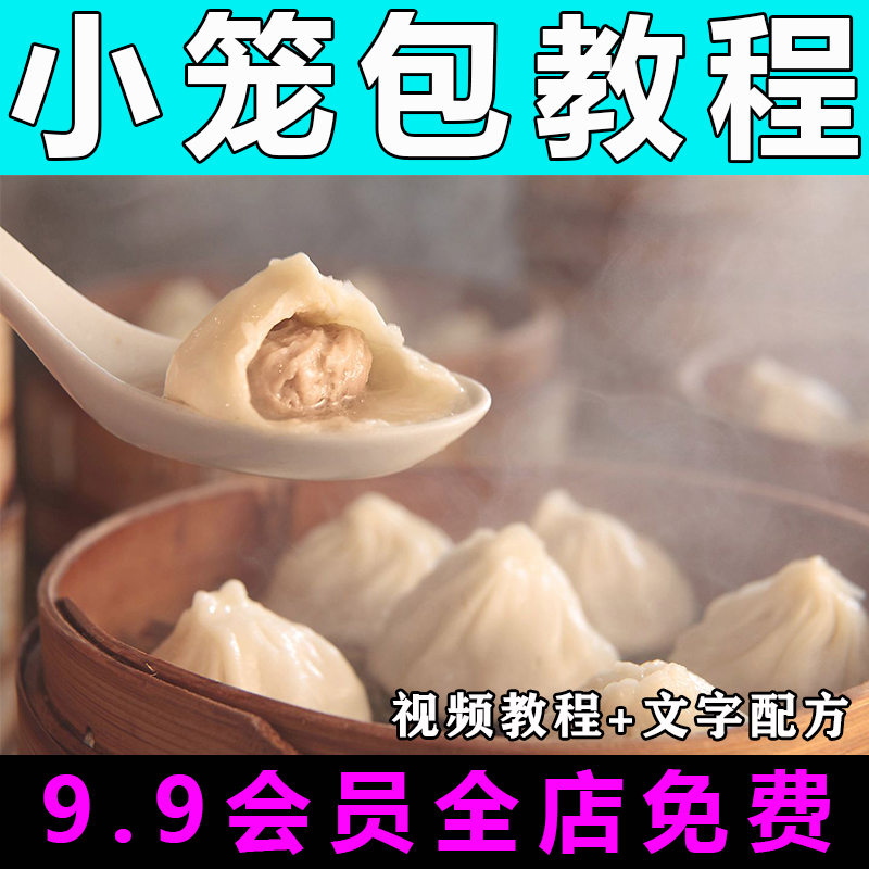 小笼包技术配方视频教程商用摆摊创业特色小吃早餐店开店餐饮